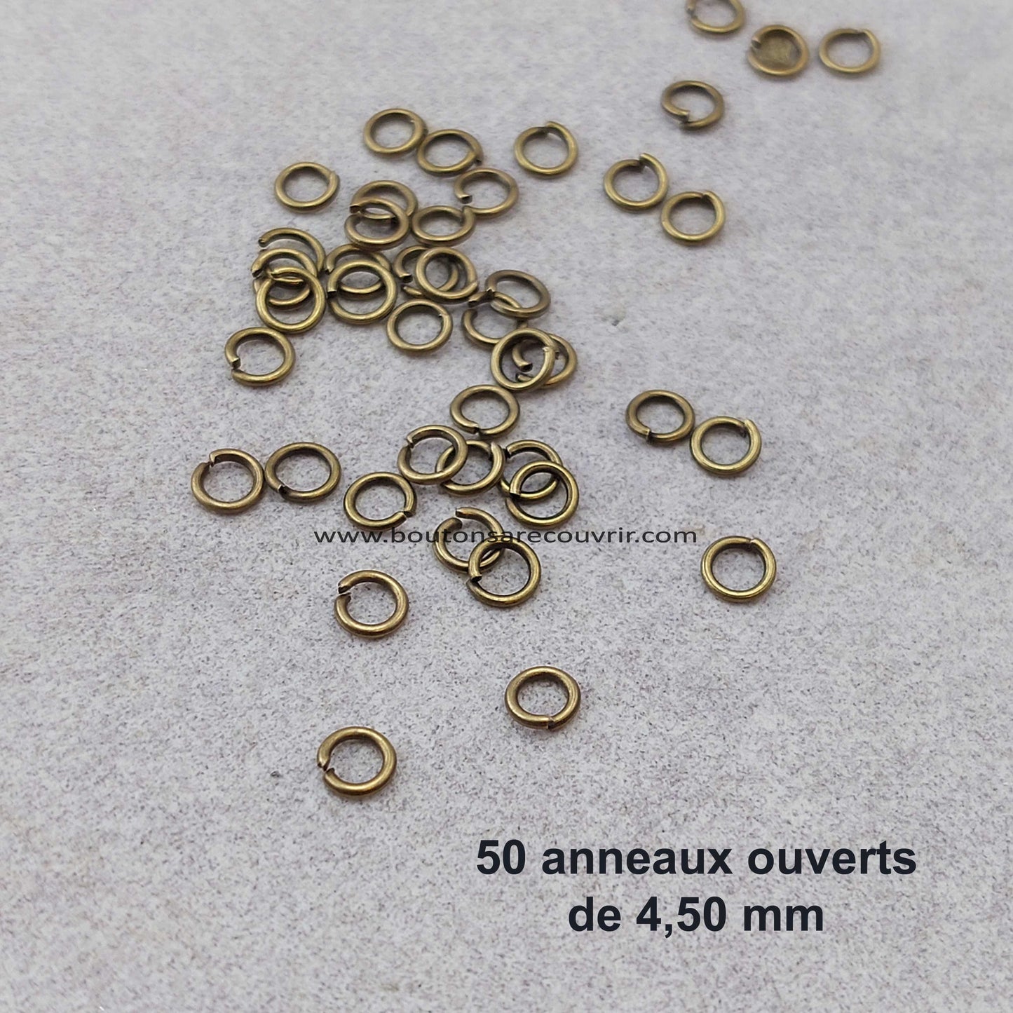 50 Anneaux de 4,50 mm