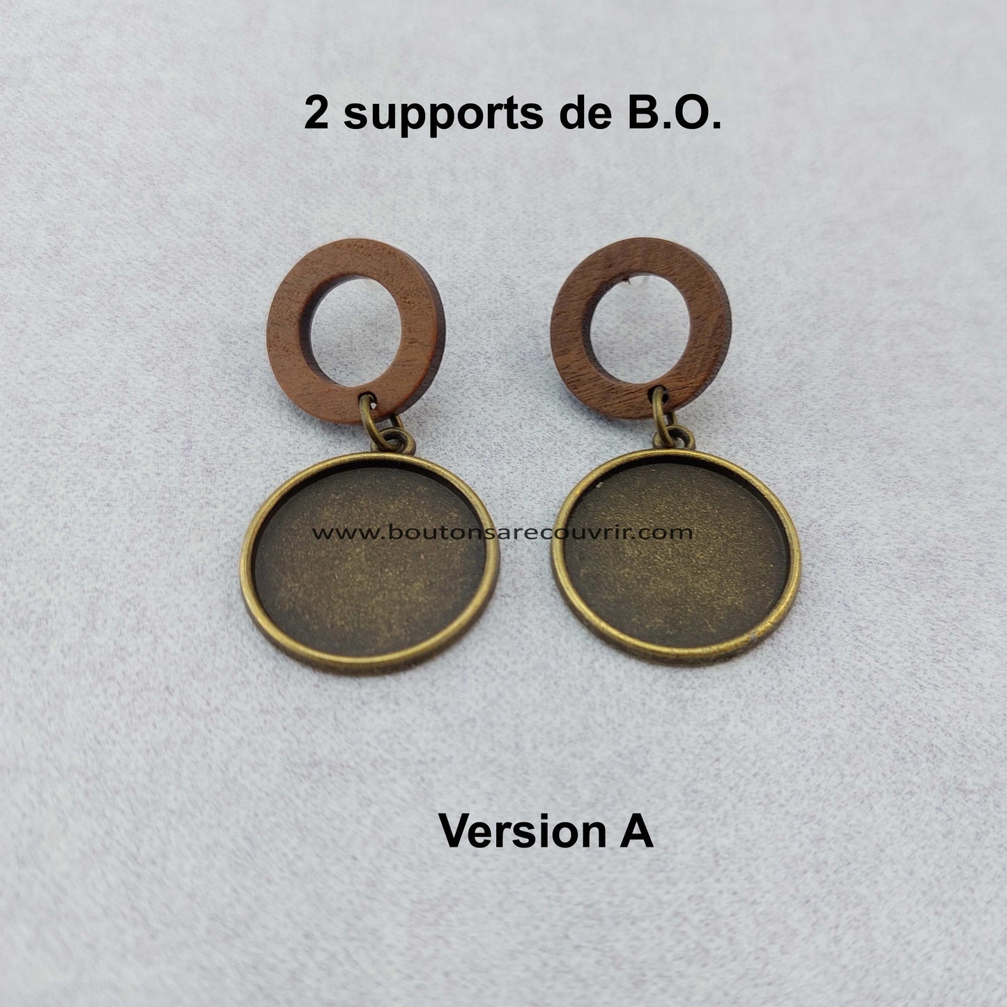 BOIS #3 - Boucles oreilles à recouvrir