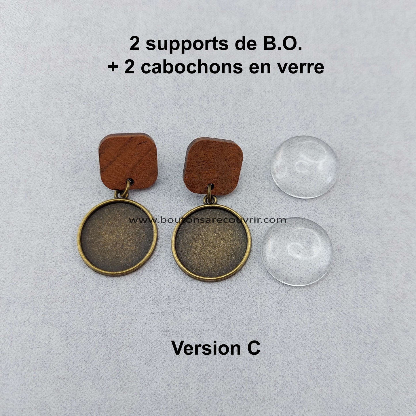 BOIS #4 - Boucles oreilles à recouvrir