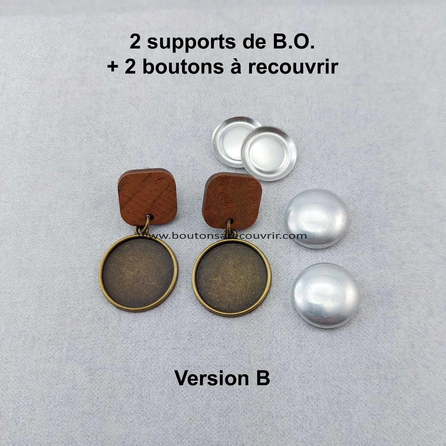 BOIS #4 - Boucles oreilles à recouvrir