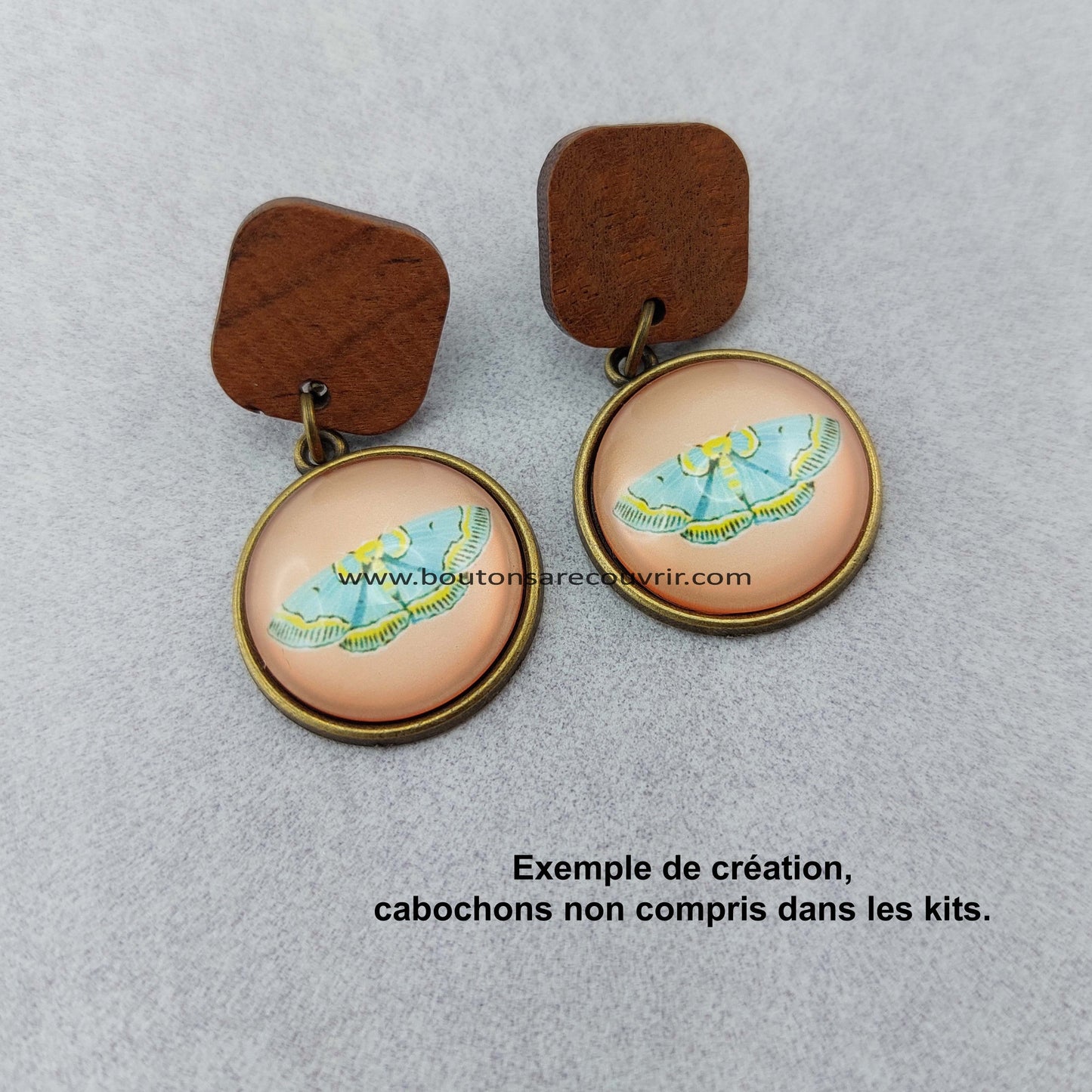 BOIS #4 - Boucles oreilles à recouvrir