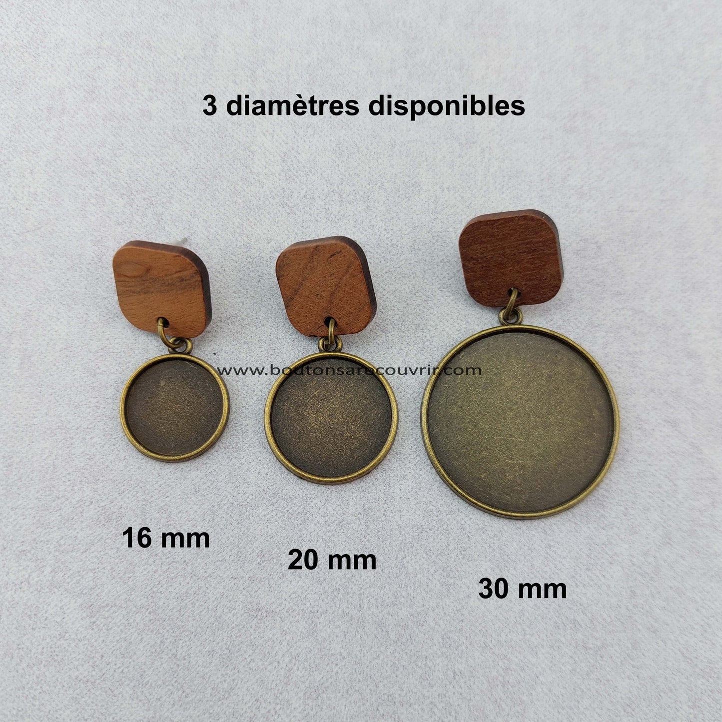 BOIS #4 - Boucles oreilles à recouvrir