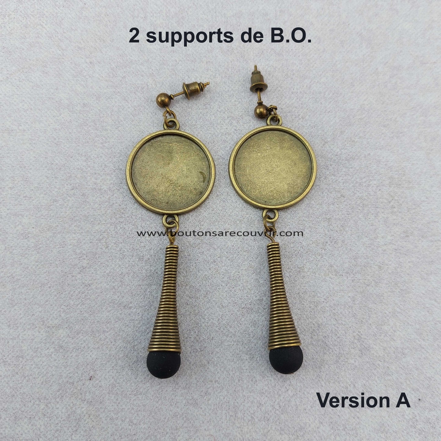 JALLA Noir | Boucles d'oreilles à recouvrir