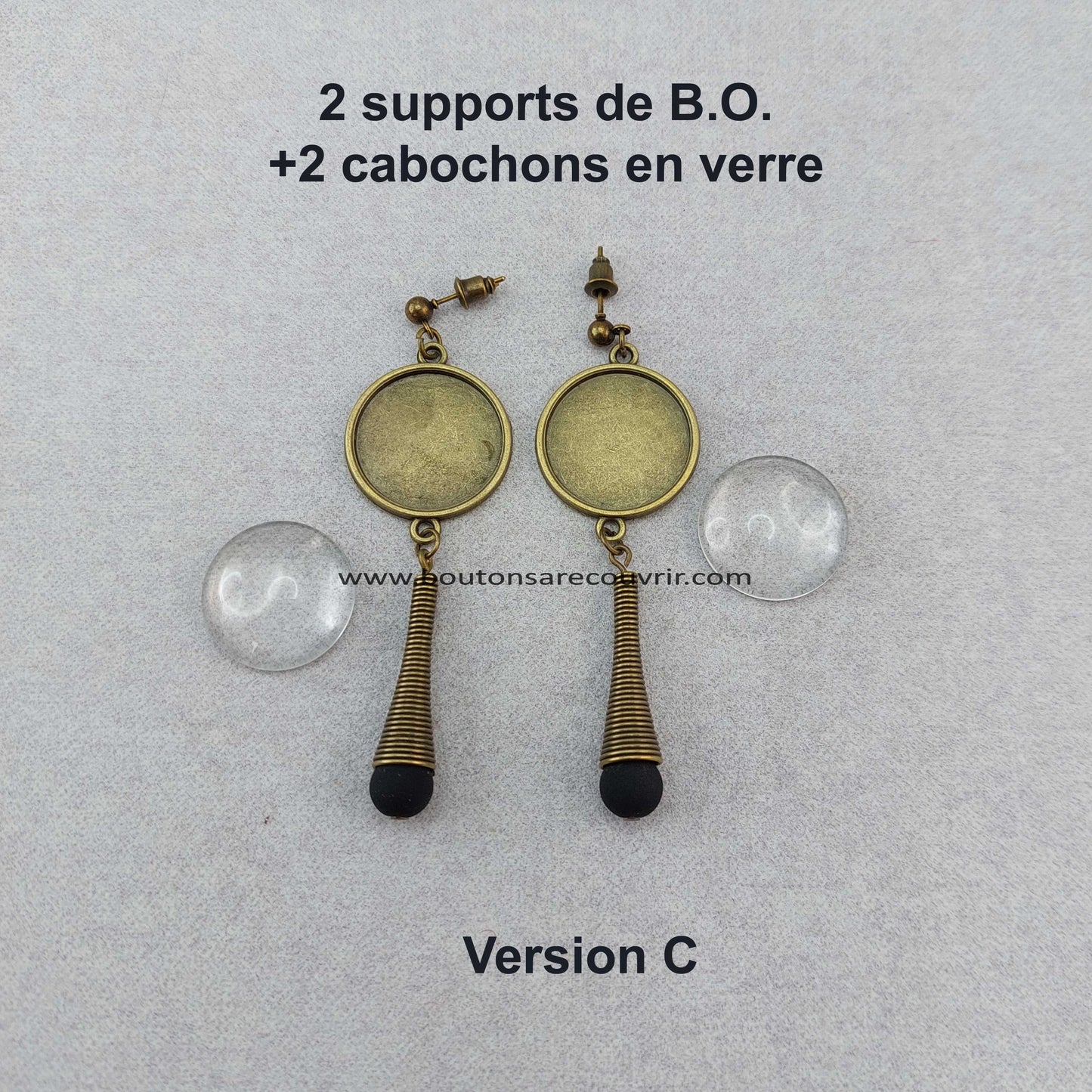 JALLA Noir | Boucles d'oreilles à recouvrir