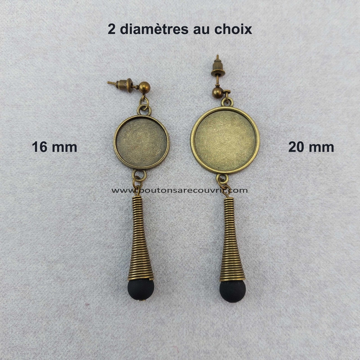 JALLA Noir | Boucles d'oreilles à recouvrir