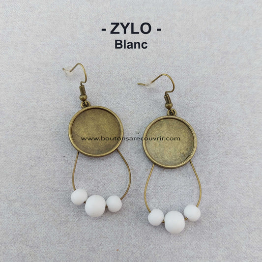 ZYLO Blanc | Boucles d'oreilles à recouvrir