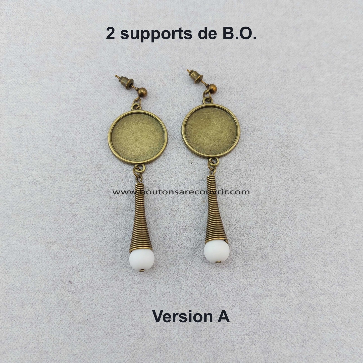 JALLA Blanc | Boucles d'oreilles à recouvrir