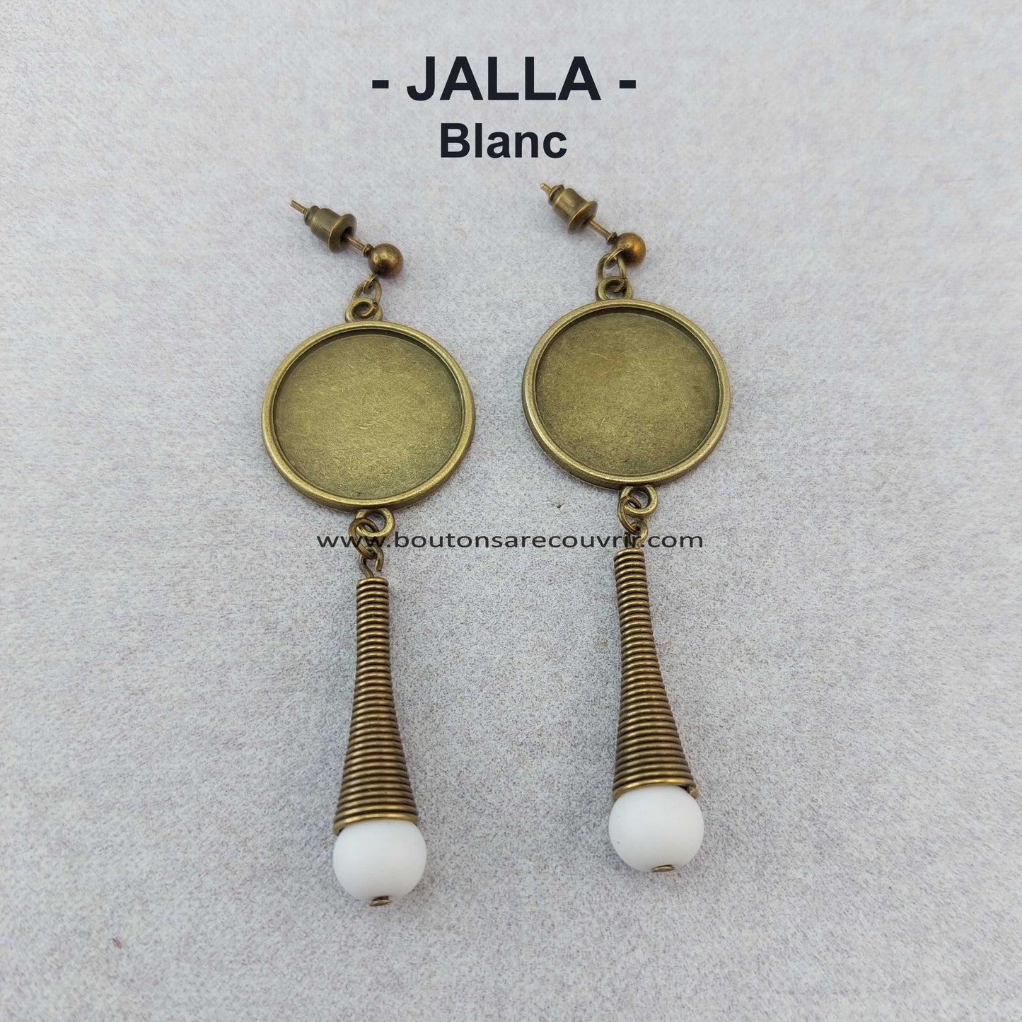 JALLA Blanc | Boucles d'oreilles à recouvrir