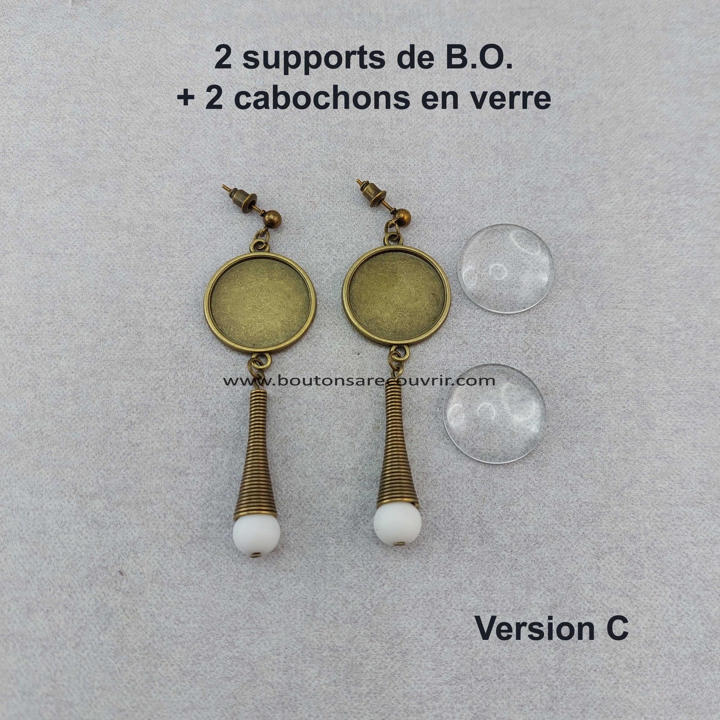 JALLA Blanc | Boucles d'oreilles à recouvrir