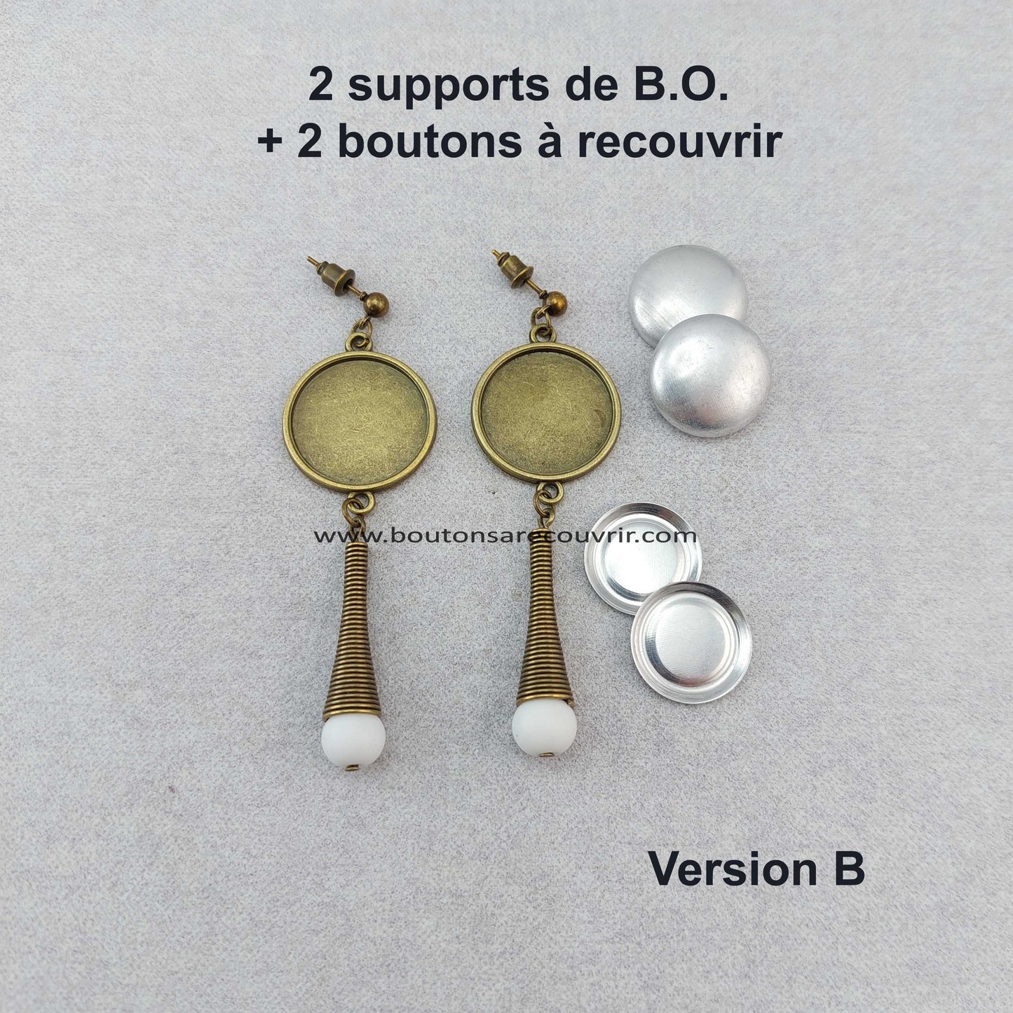 JALLA Blanc | Boucles d'oreilles à recouvrir