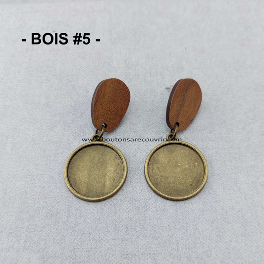 BOIS #5 - Boucles oreilles à recouvrir