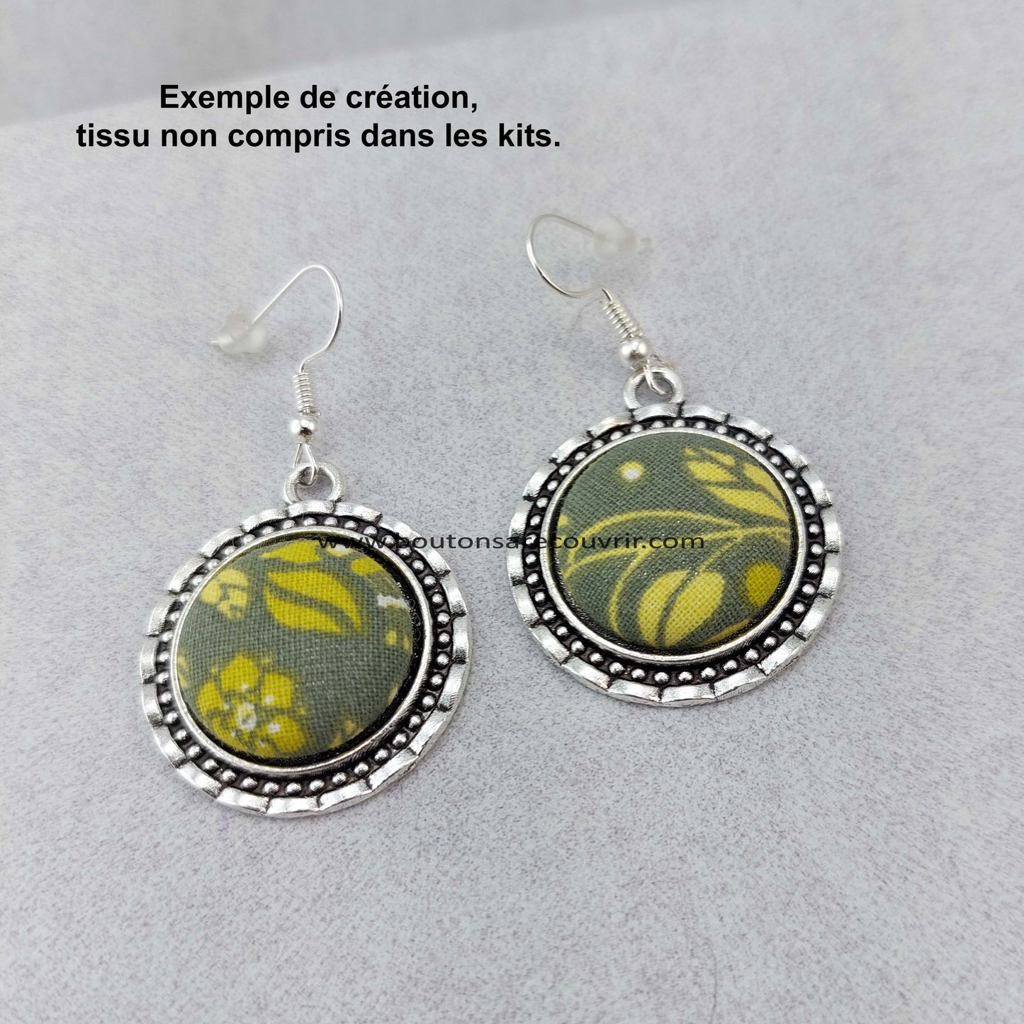 JOYA argenté antique - Boucles oreilles à recouvrir