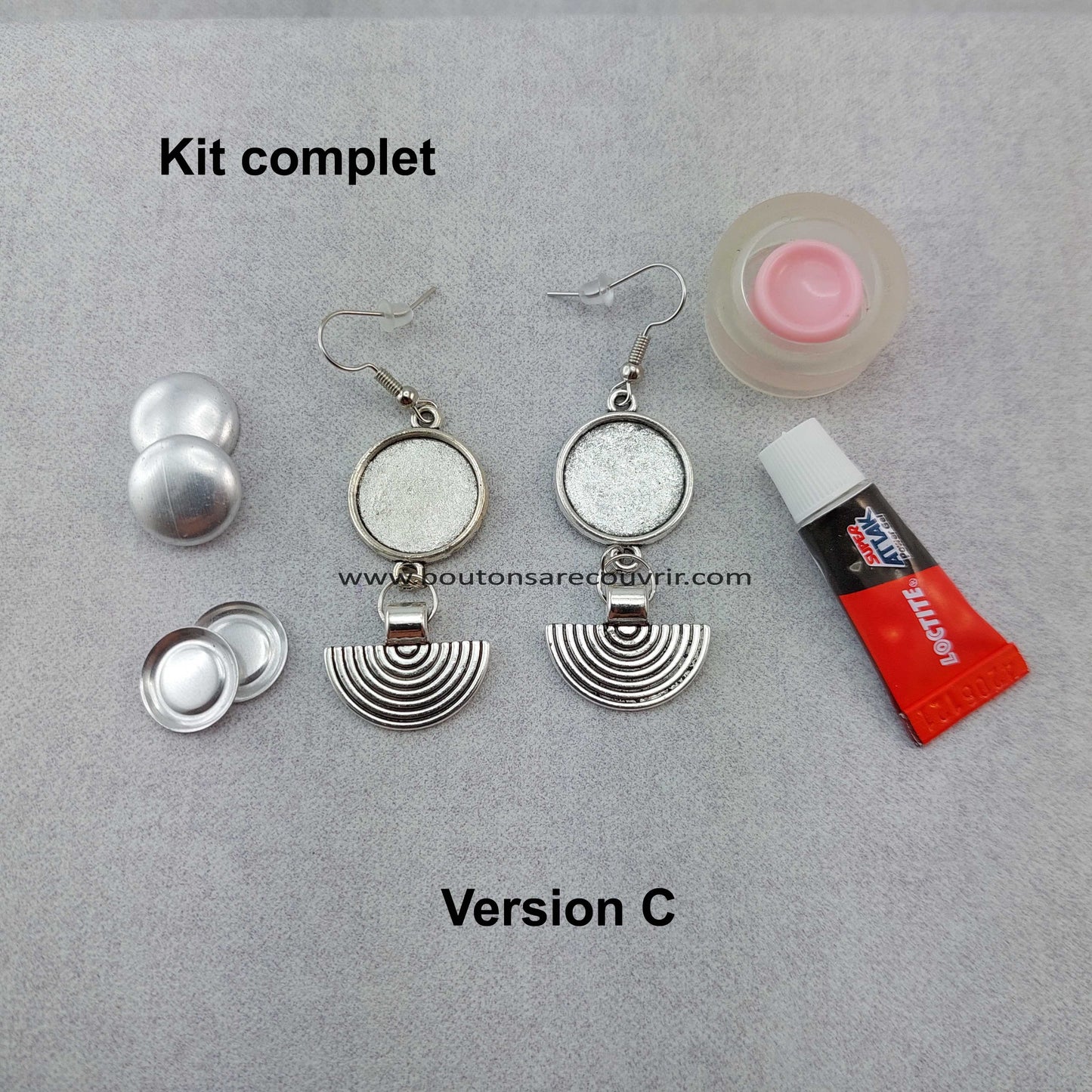 MILLY argenté antique | Boucles oreilles à recouvrir