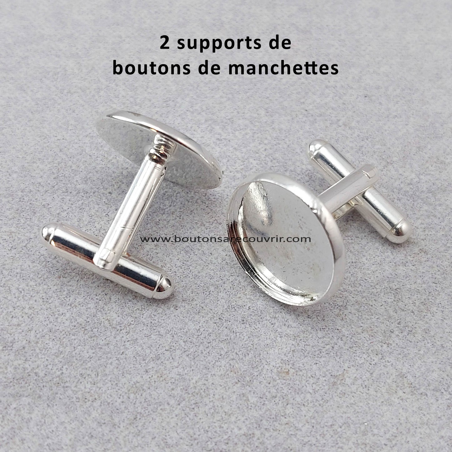2 supports boutons de manchettes
