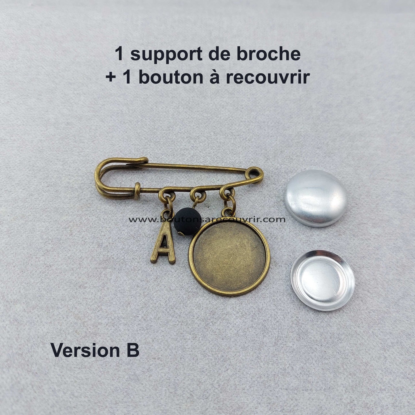 ALPHABET | Broche à recouvrir