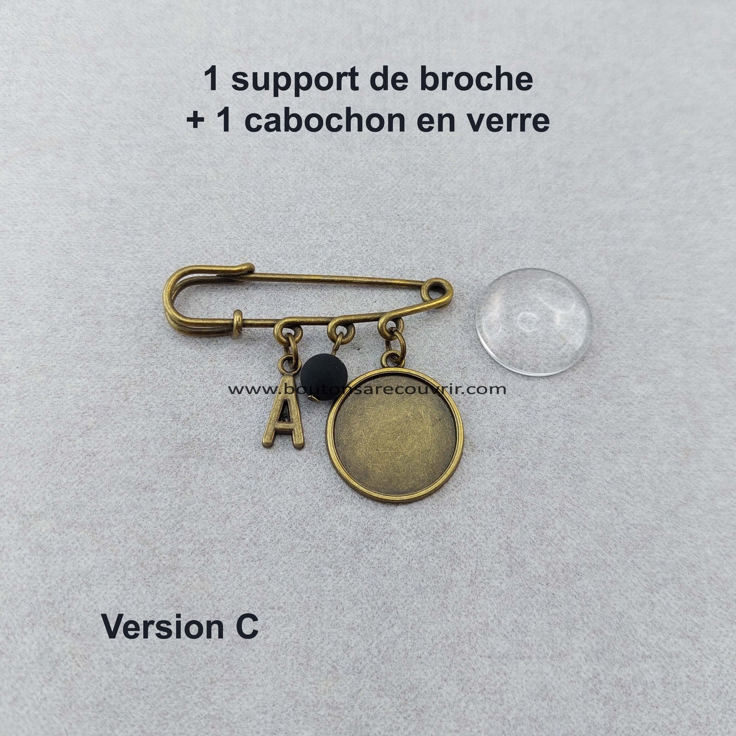 ALPHABET | Broche à recouvrir