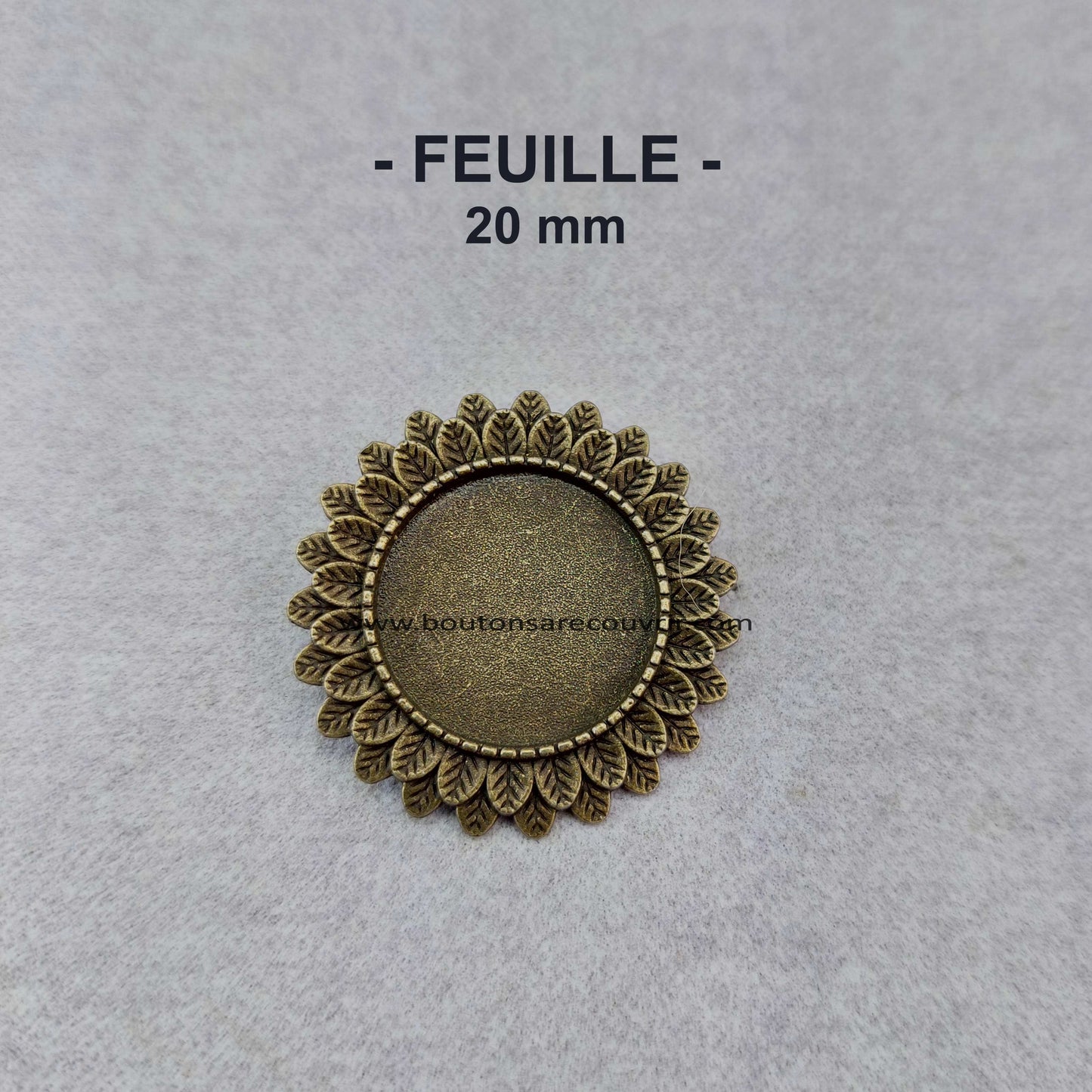 FEUILLE | Broche à recouvrir 20 mm