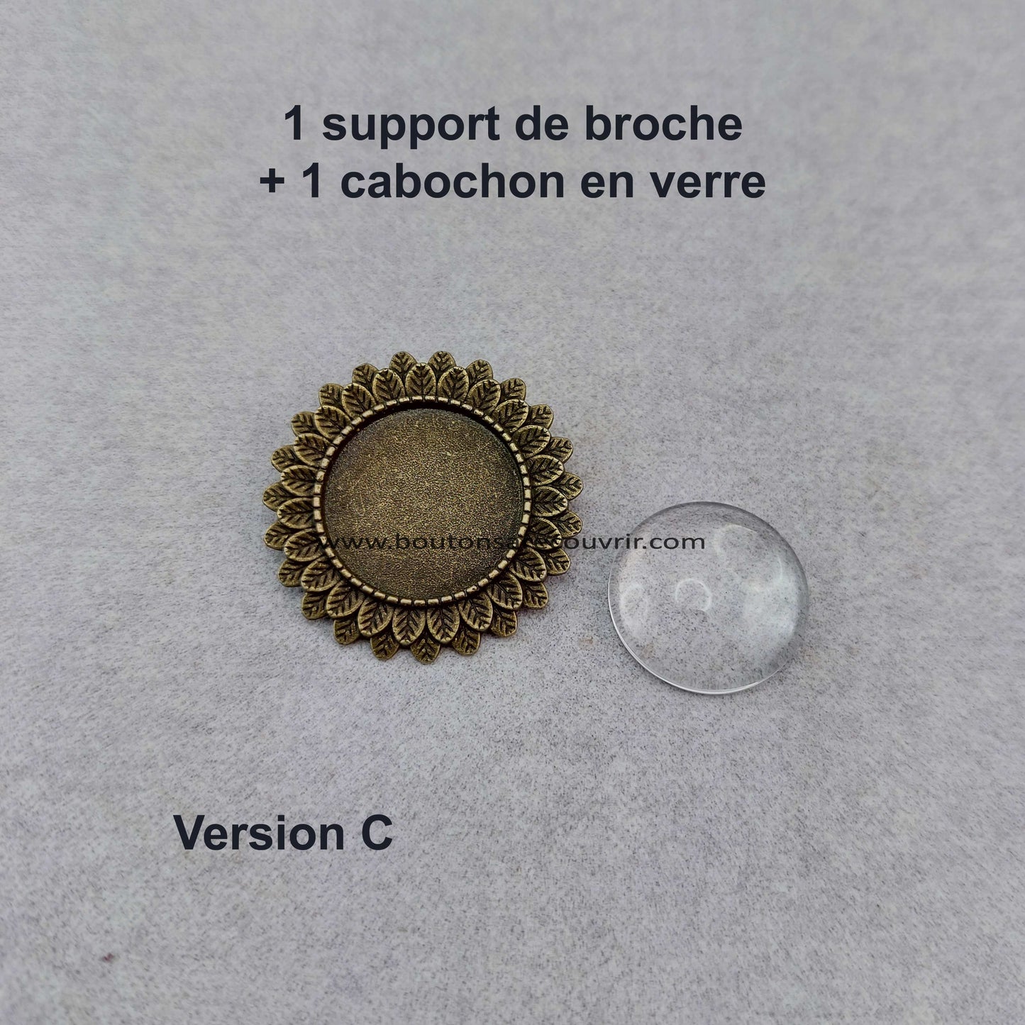 FEUILLE | Broche à recouvrir 20 mm