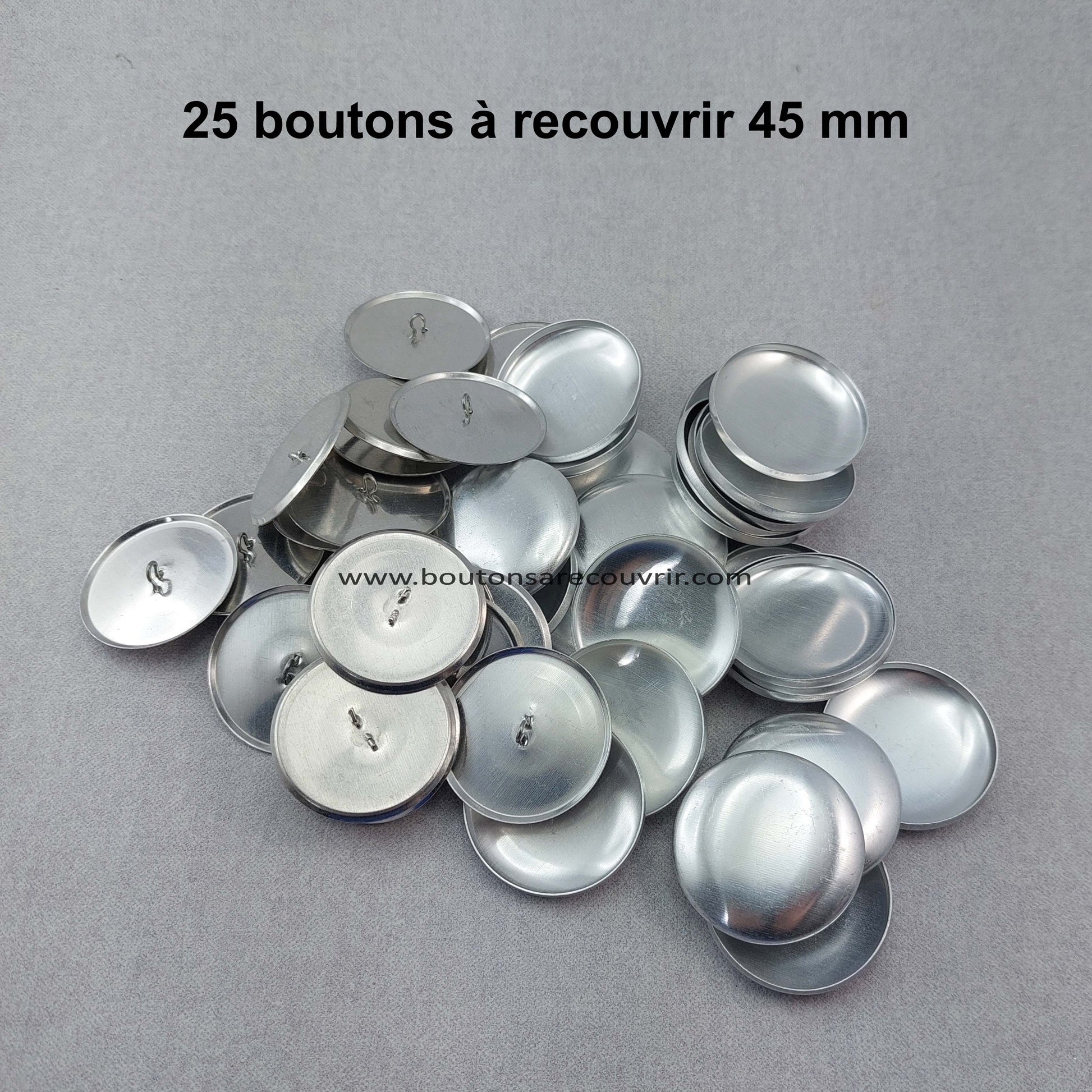 25 boutons à recouvrir 45 mm