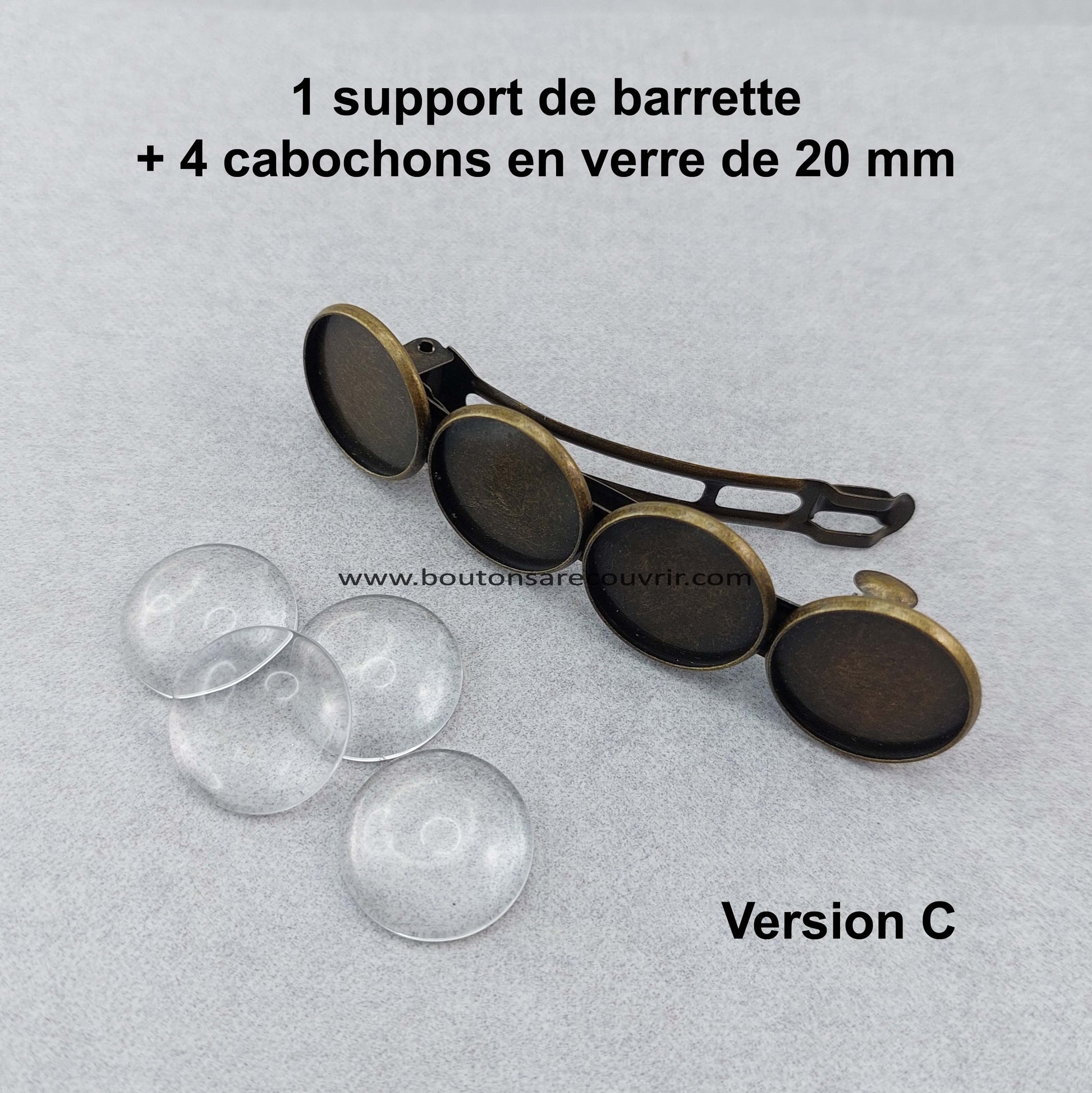 Barrettes à cheveux personnalisable avec boutons à recouvrir