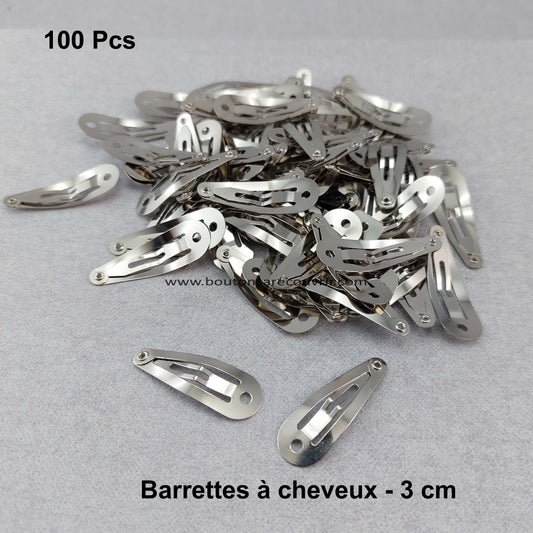 100 barrettes à cheveux de 3 cm