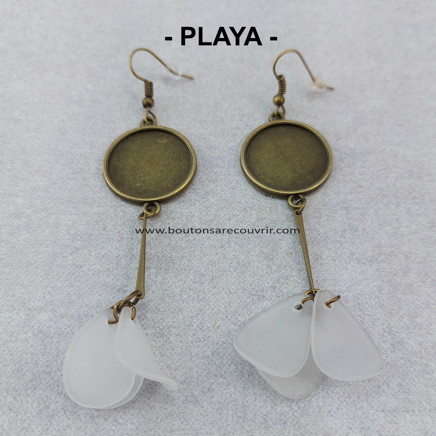 Boucles d'oreilles boutons à recouvrir