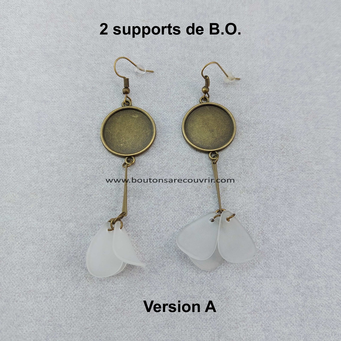 Boucles d'oreilles boutons à recouvrir