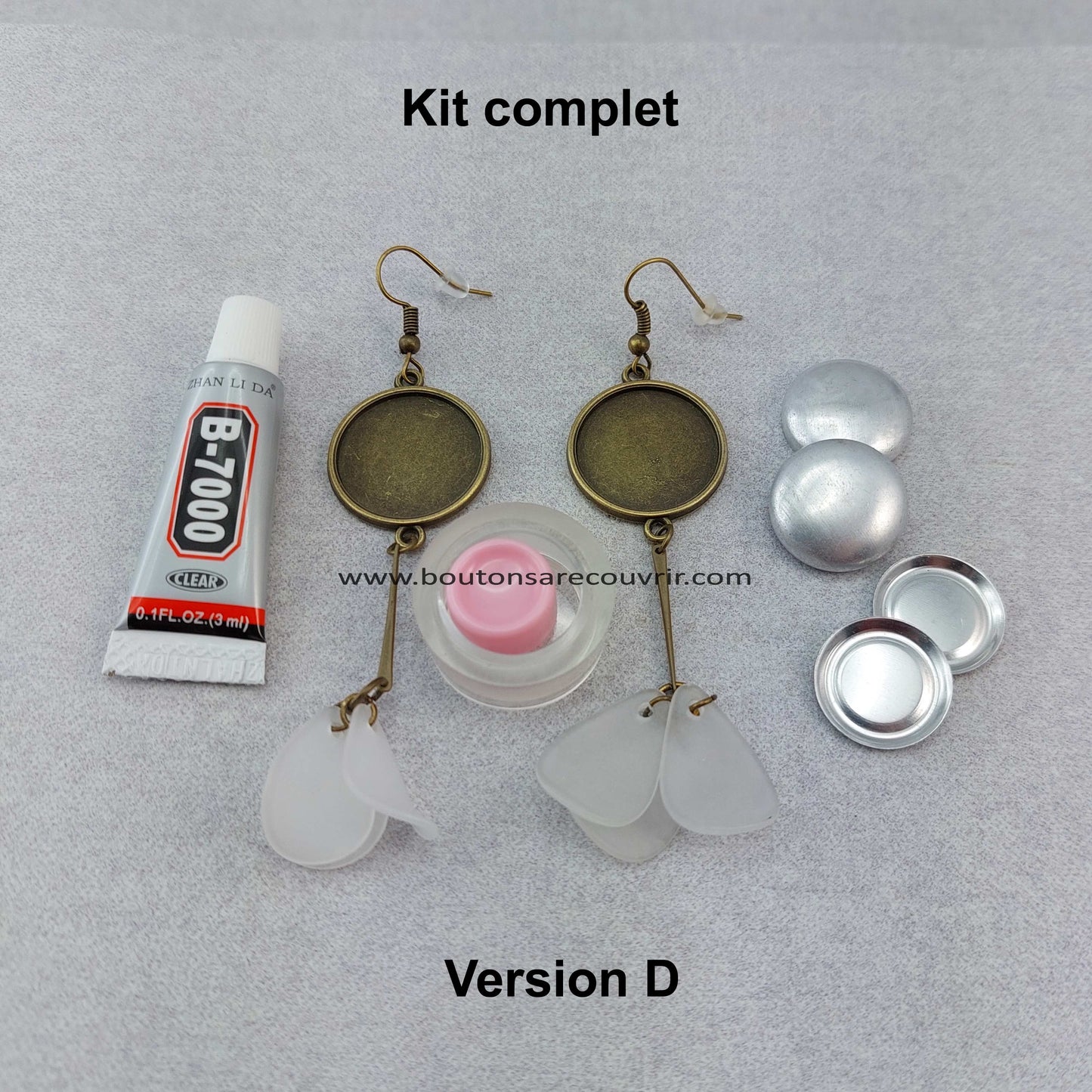 Boucles d'oreilles boutons à recouvrir