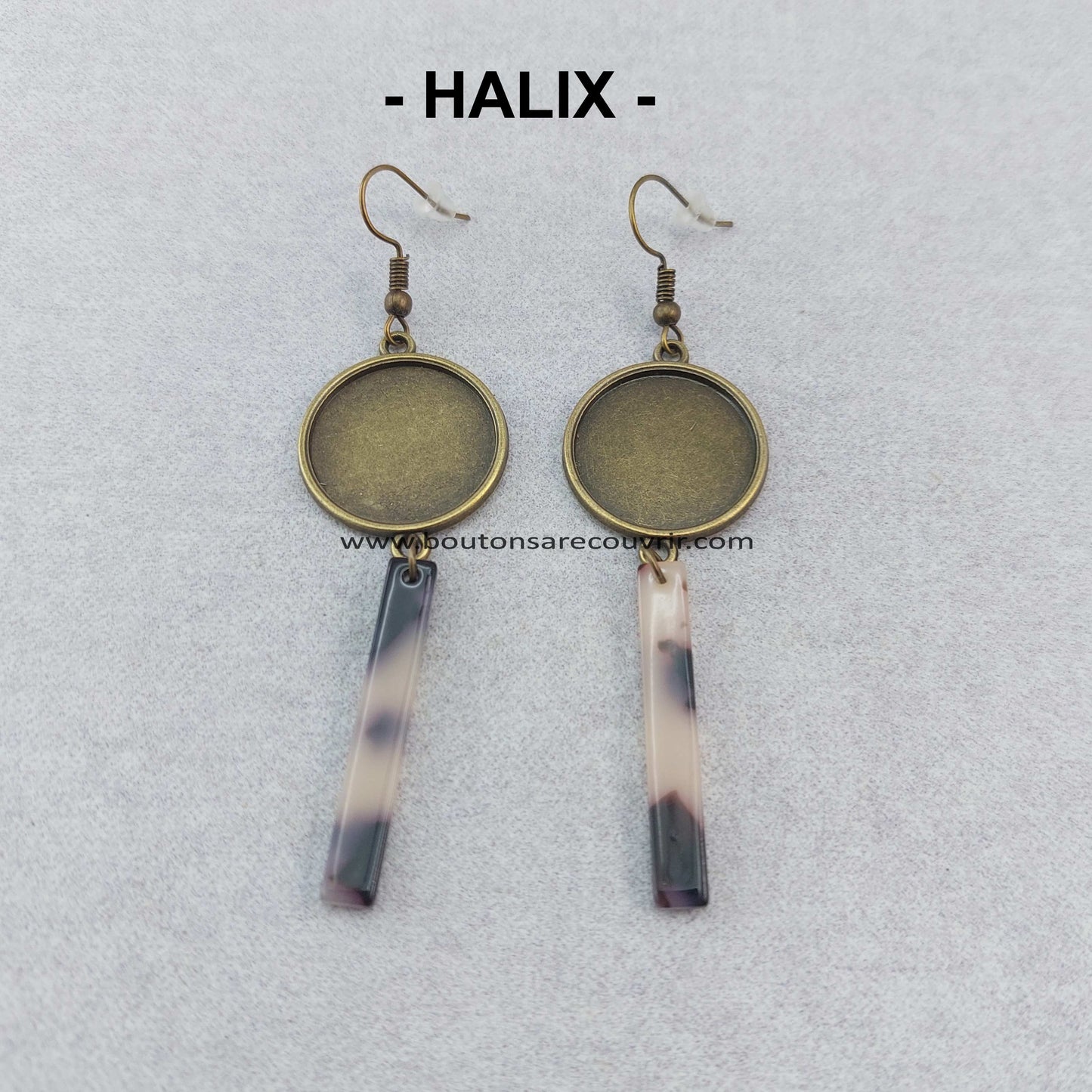 Boutons à recouvrir personnalisables pour boucles d'oreilles