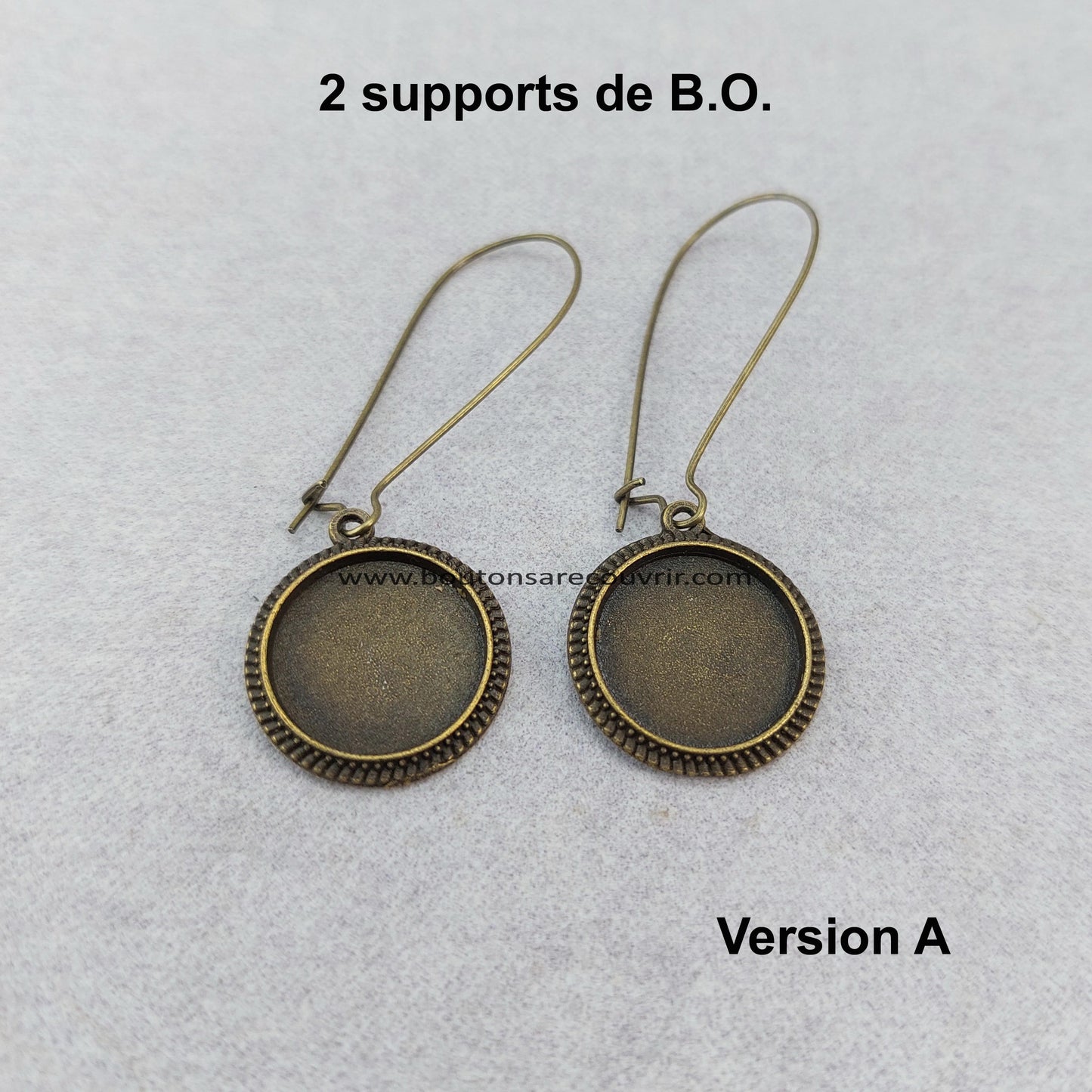Boutons à recouvrir - Boucles d'oreilles