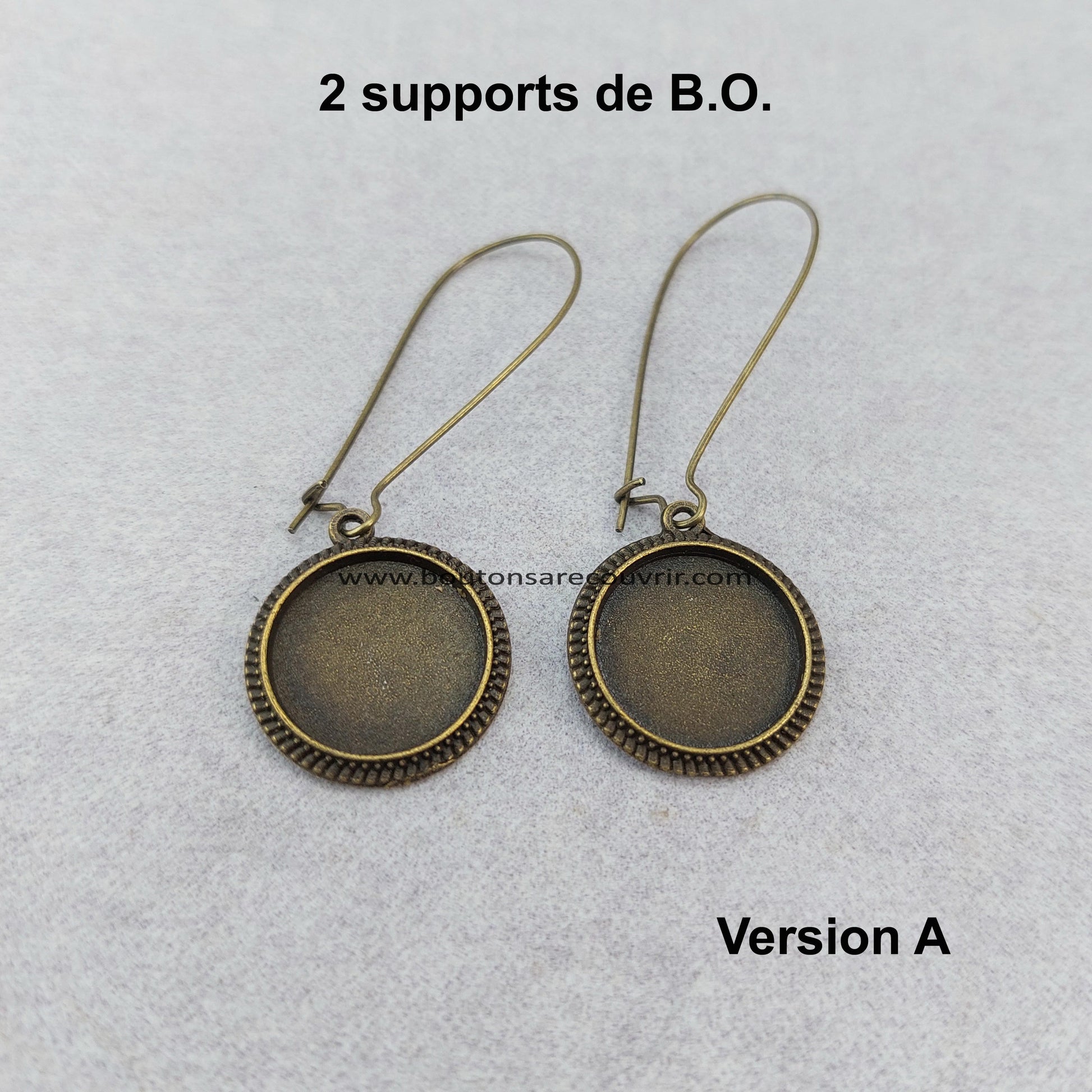 Boutons à recouvrir - Boucles d'oreilles
