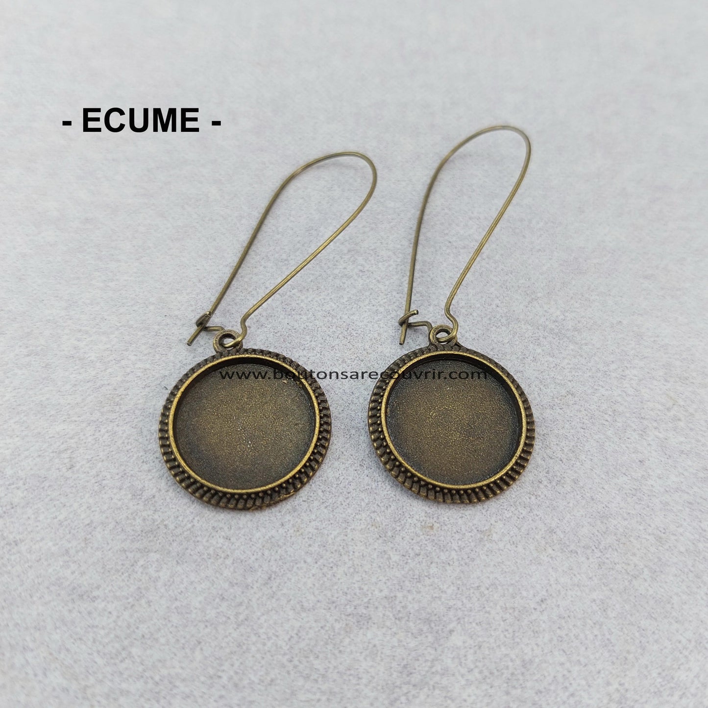 Boucles d'oreilles - boutons à recouvrir
