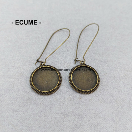 Boucles d'oreilles - boutons à recouvrir