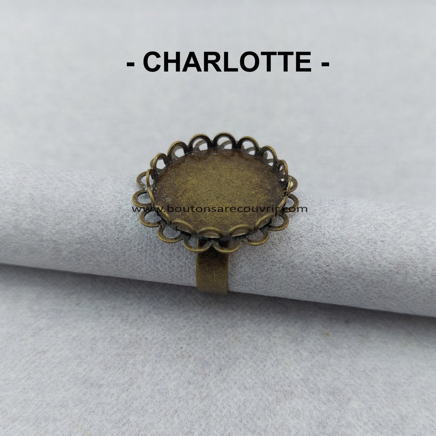 Bague personnalisable - Bouton à recouvrir