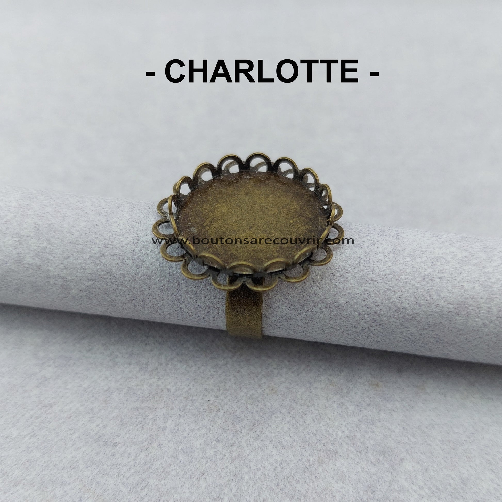 Bague personnalisable - Bouton à recouvrir