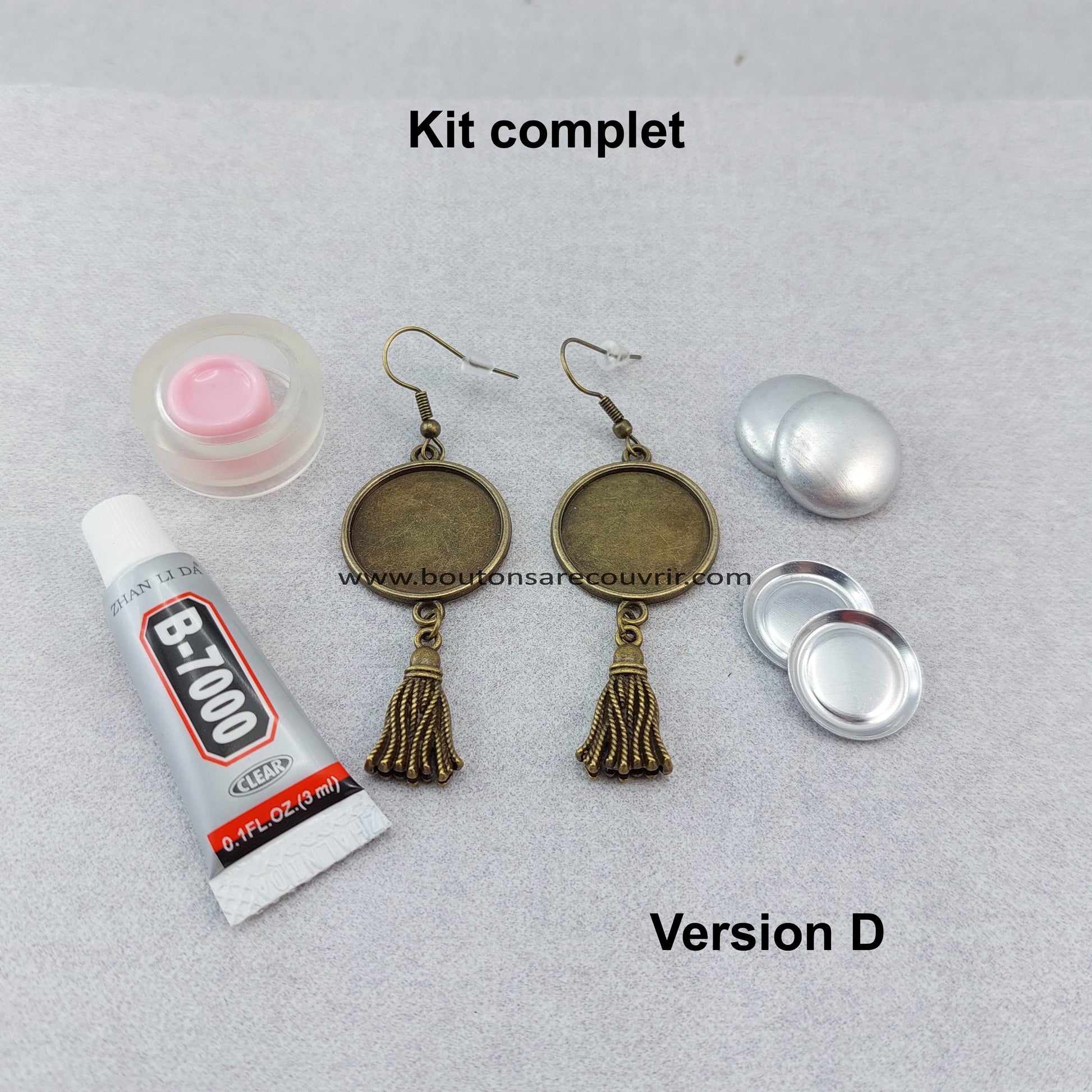 Boucles d'oreilles personnalisables - boutons à recouvrir