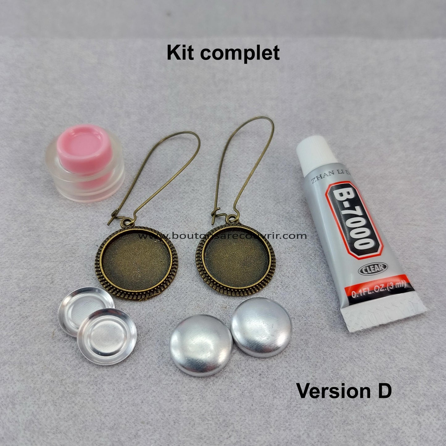 Boutons à recouvrir - Boucles d'oreilles