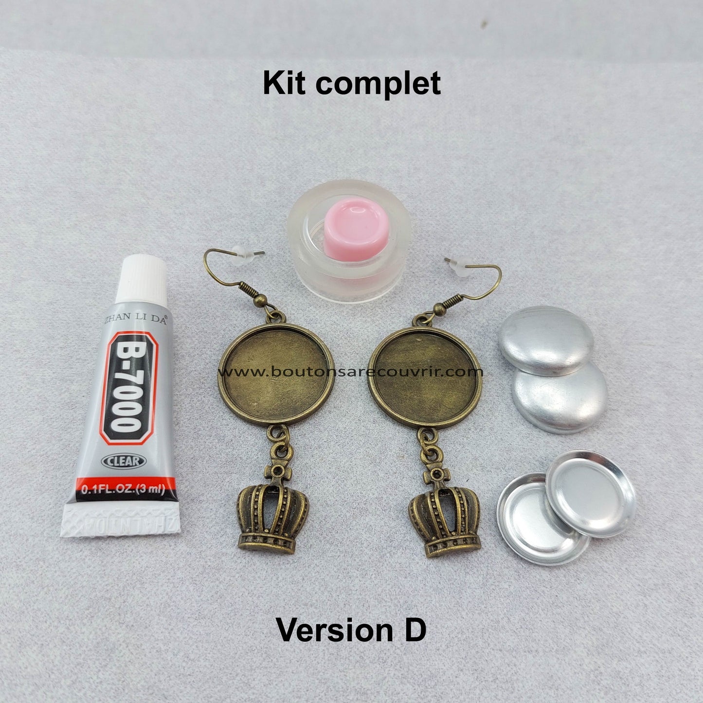 Boutons à recouvrir 19 mm personnalisables