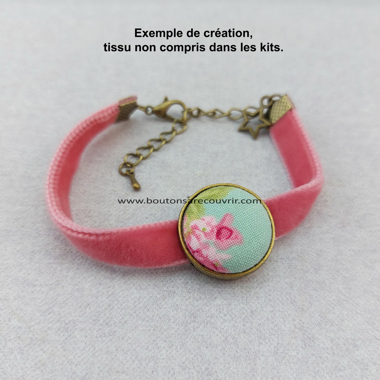 Boutons à recouvrir - cabochon en verre