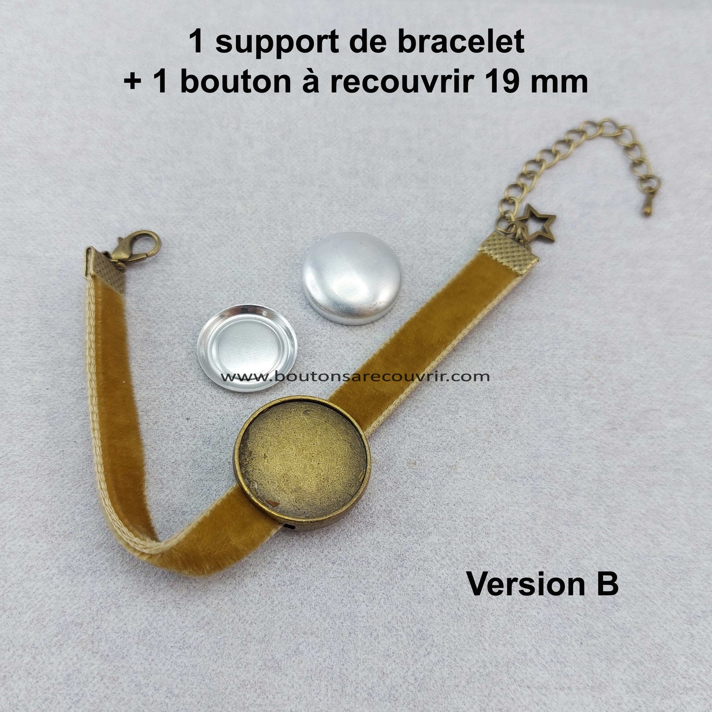 Boutons à recouvrir - cabochon en verre
