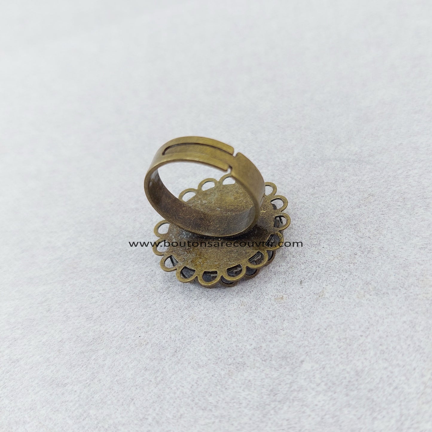 Bague personnalisable - Bouton à recouvrir