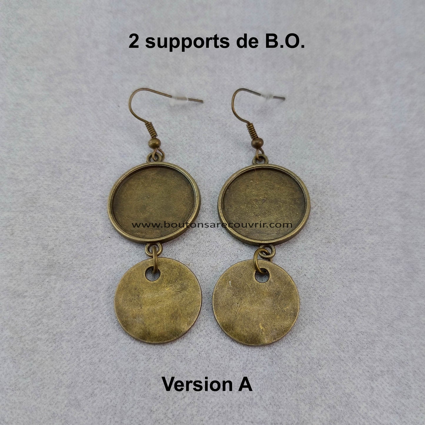 Boutons à recouvrir - Boucles d'oreilles
