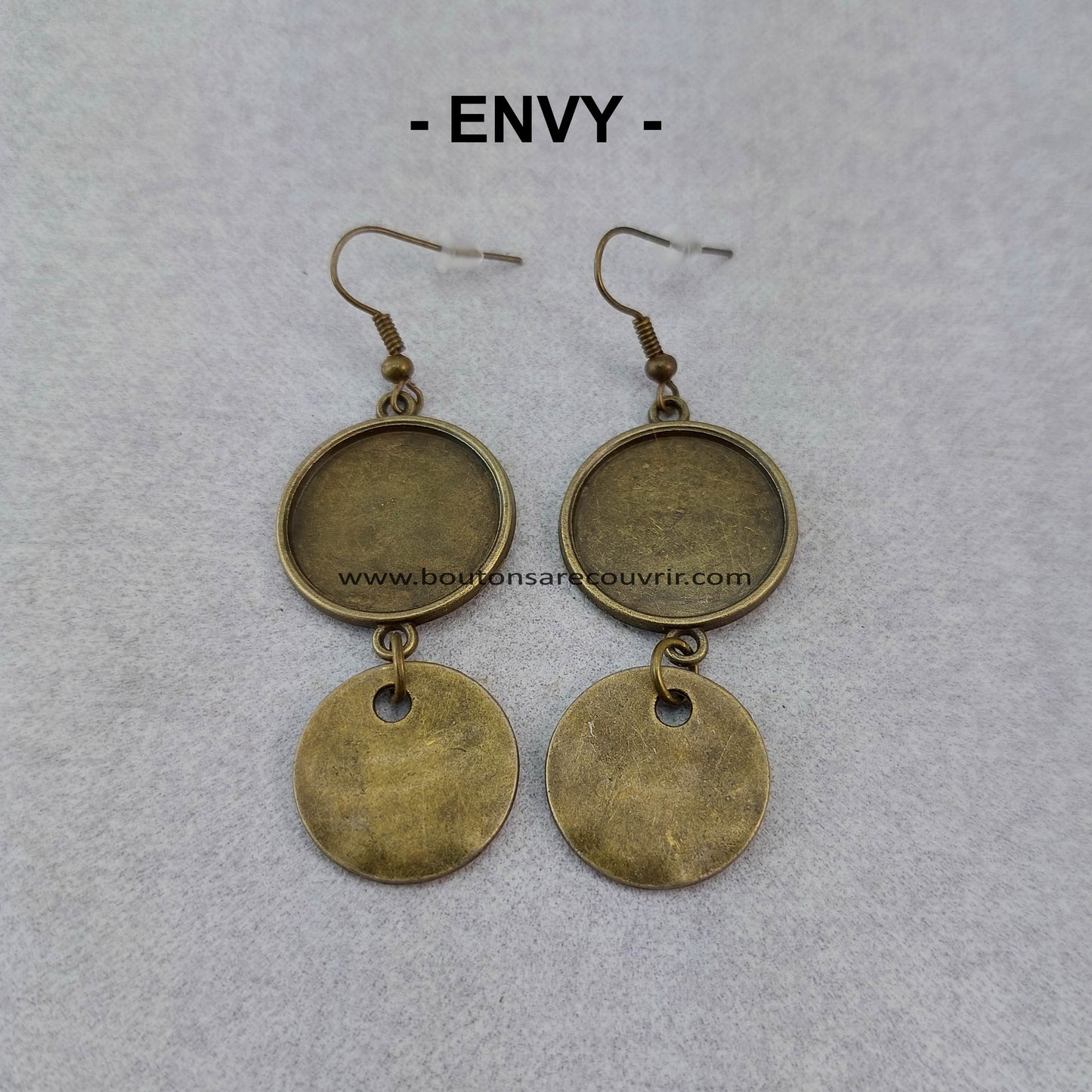 Boutons à recouvrir - Boucles d'oreilles