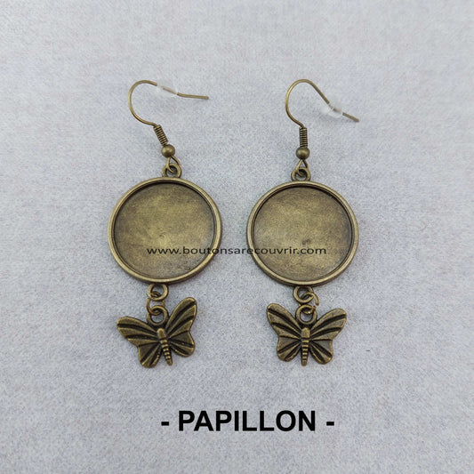 Boucles d'oreilles - boutons à recouvrir