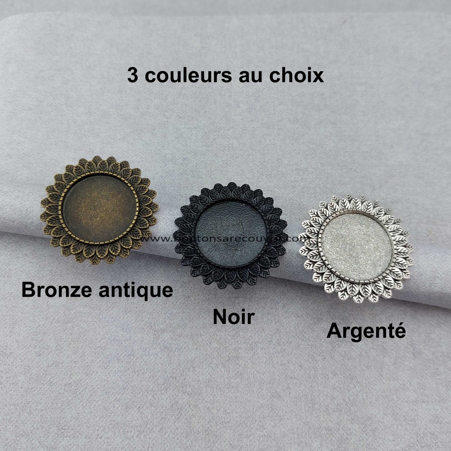 Bague bouton à recouvrir personnalisable