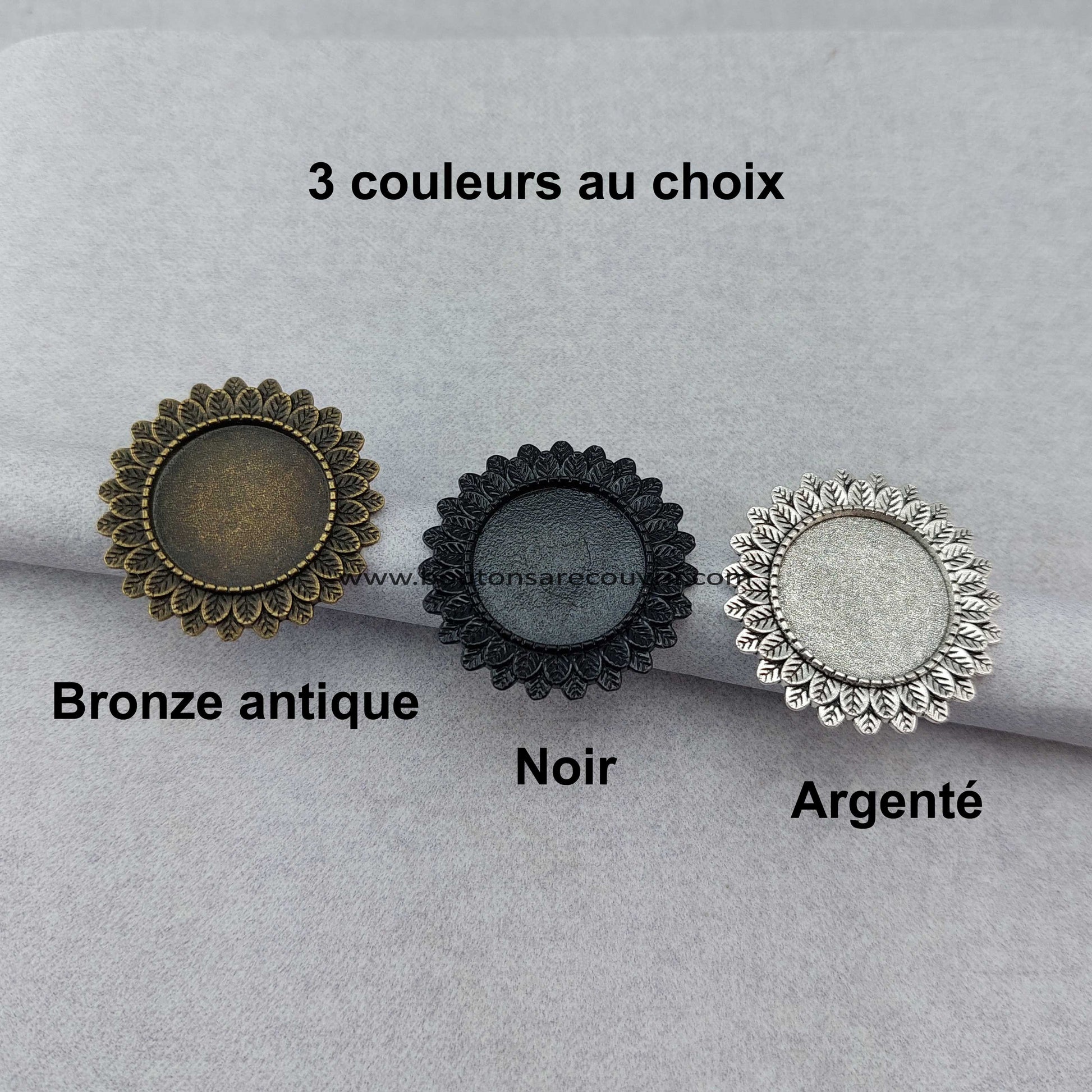Bague bouton à recouvrir personnalisable