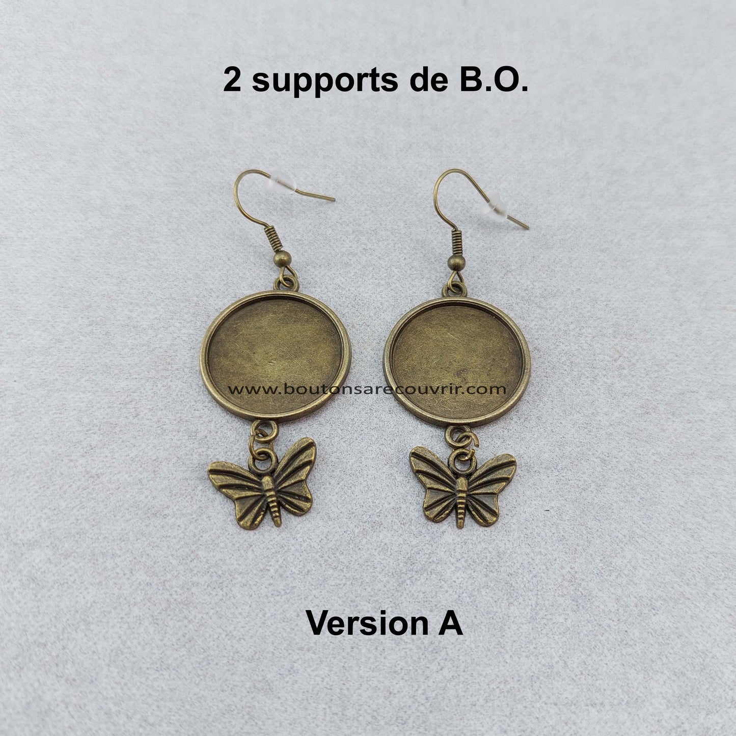 Boucles d'oreilles - boutons à recouvrir