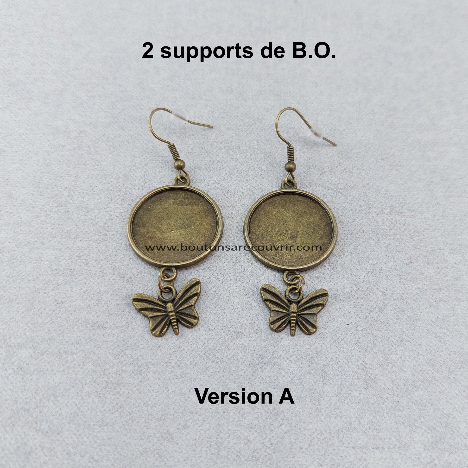 Boucles d'oreilles - boutons à recouvrir