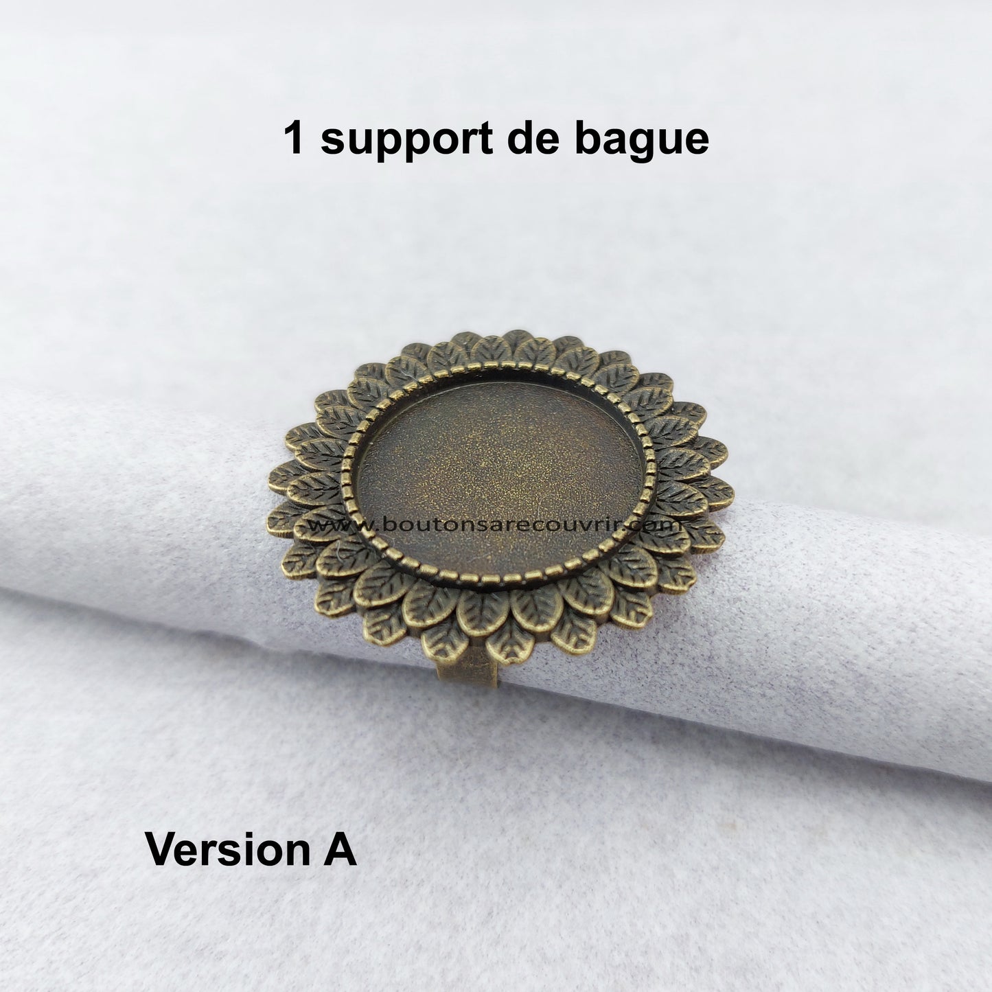 Bague bouton à recouvrir personnalisable