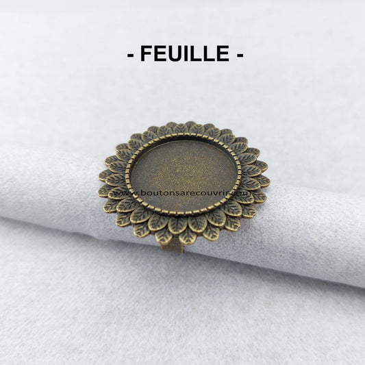 Bague bouton à recouvrir personnalisable